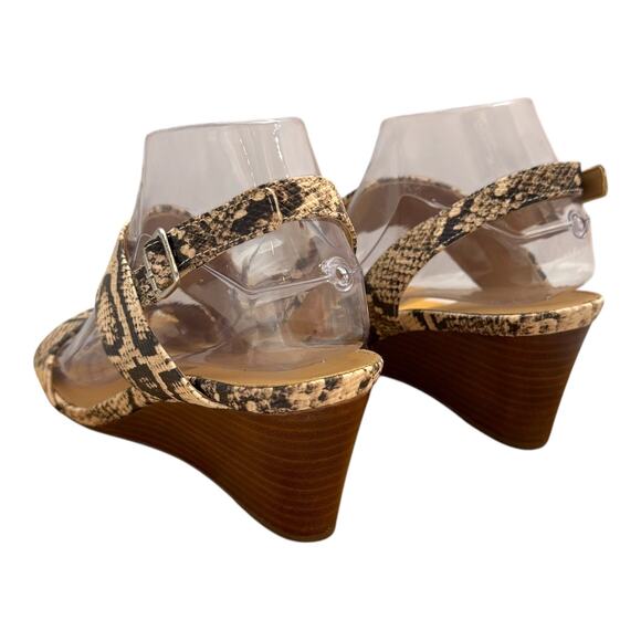 Franco Sarto Danila2 Wedge Sandals Reptile Snakeskin 9.5 - Picture 2 of 13